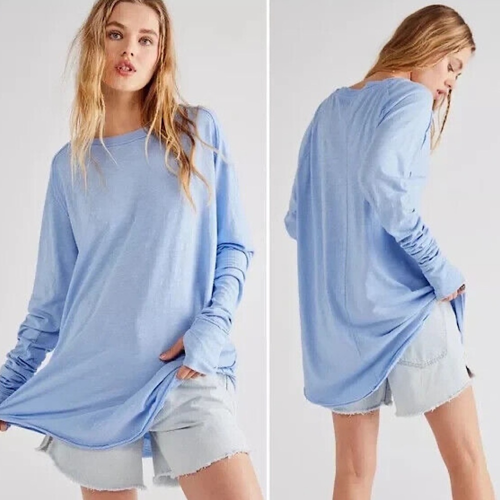 FREE PEOPLE | Blue oversized longsleeve